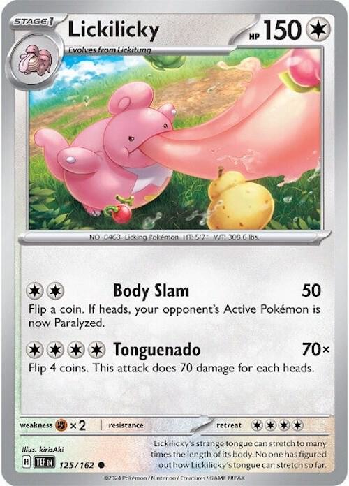 Lickilicky - Normal 125/162 Temporal Forces | Common Pokemon Card