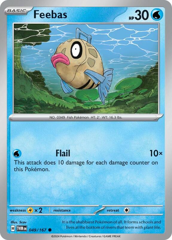 Feebas - Normal 049/167 Twilight Masquerade | Common Pokemon Card
