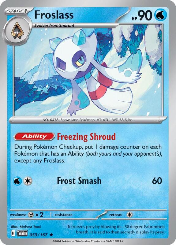 Froslass - 053/167 - Holofoil 053/167 Twilight Masquerade | Rare Pokemon Card