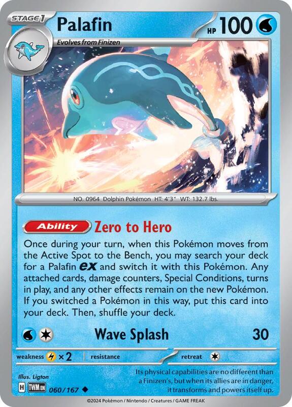 Palafin - Reverse Holofoil 060/167 Twilight Masquerade | Uncommon Pokemon Card