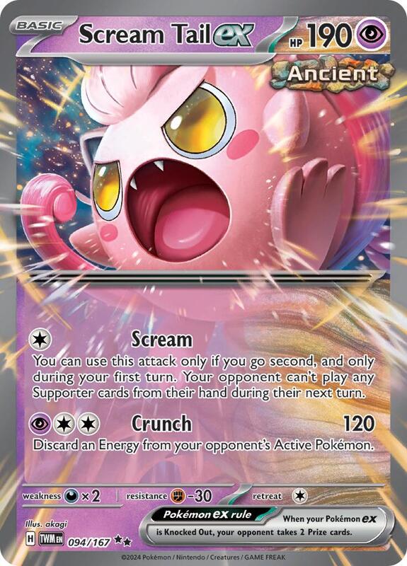 Scream Tail ex - 094/167 - Holofoil 094/167 Twilight Masquerade | Double Rare Pokemon Card