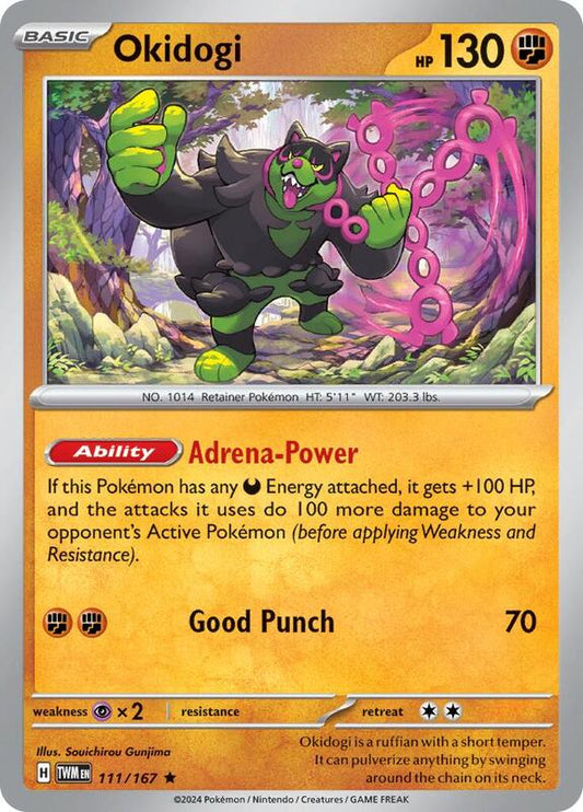 Okidogi - Reverse Holofoil 111/167 Twilight Masquerade | Rare Pokemon Card