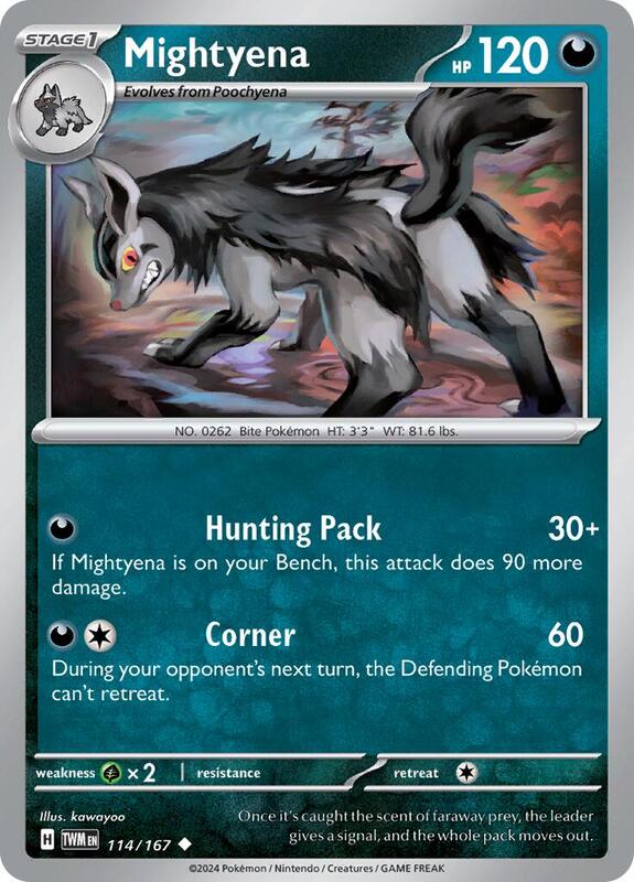 Mightyena - Normal 114/167 Twilight Masquerade | Uncommon Pokemon Card