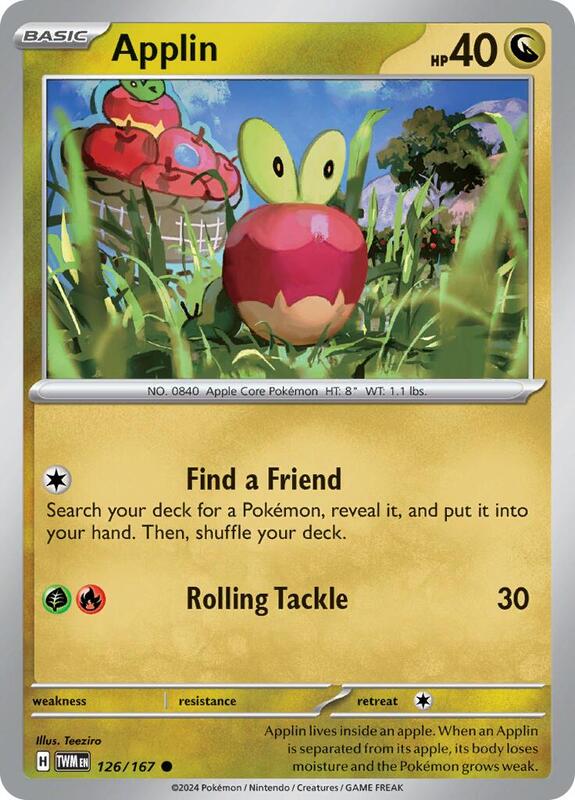 Applin - 126/167 - Normal 126/167 Twilight Masquerade | Common Pokemon Card