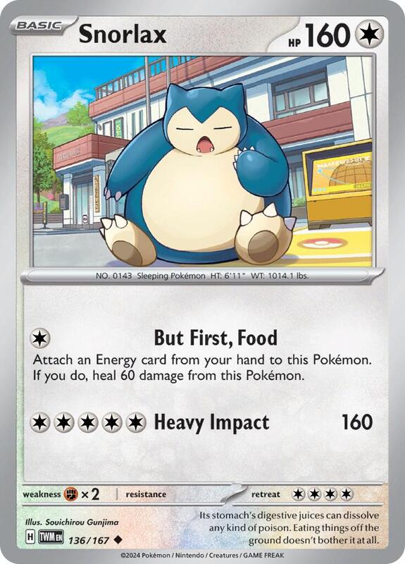 Snorlax - Normal 136/167 Twilight Masquerade | Uncommon Pokemon Card