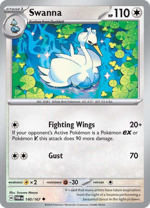 Swanna - Normal 140/167 Twilight Masquerade | Uncommon Pokemon Card