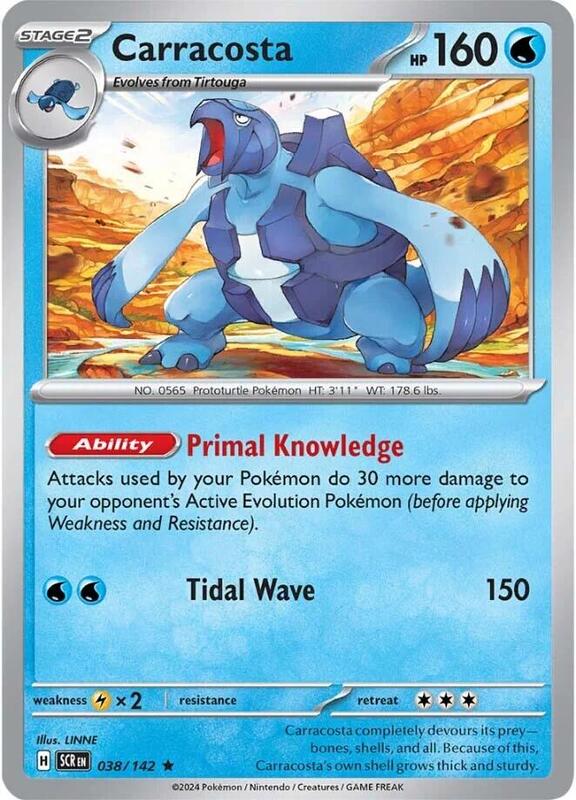 Carracosta - Reverse Holofoil 038/142 Stellar Crown | Rare Pokemon Card