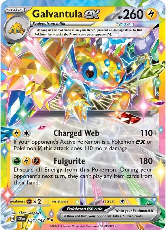 Galvantula ex - 051/142 - Holofoil 051/142 Stellar Crown | Double Rare Pokemon Card