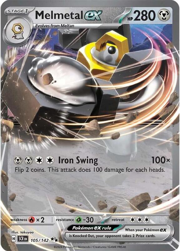 Melmetal ex - Holofoil 105/142 Stellar Crown | Double Rare Pokemon Card