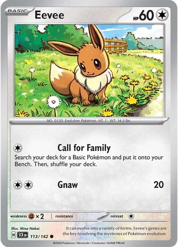 Eevee - Reverse Holofoil 113/142 Stellar Crown | Common Pokemon Card