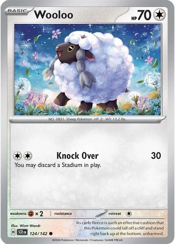 Wooloo - Reverse Holofoil 124/142 Stellar Crown | Common Pokemon Card