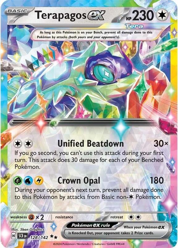 Terapagos ex - 128/142 - Holofoil 128/142 Stellar Crown | Double Rare Pokemon Card