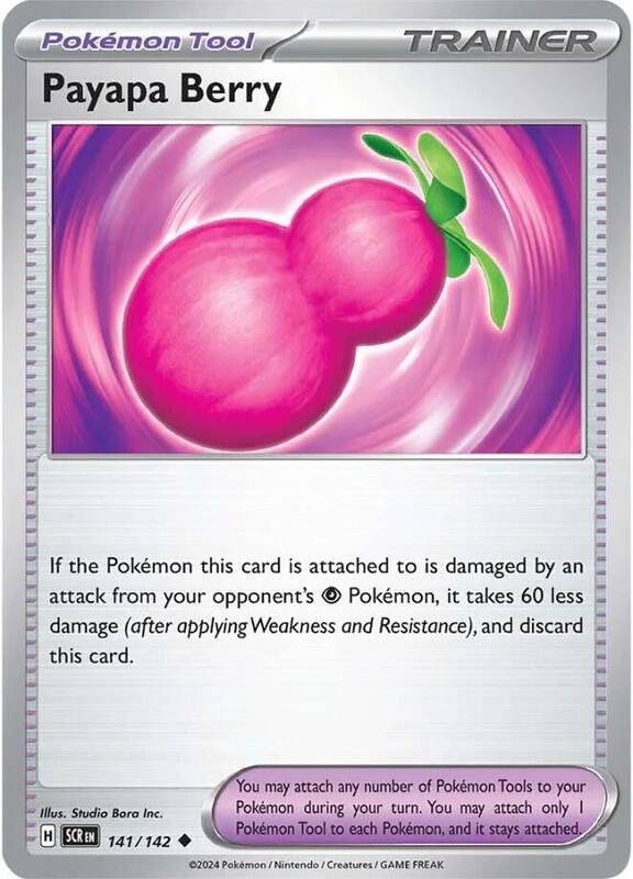 Payapa Berry - Reverse Holofoil 141/142 Stellar Crown | Uncommon Trainer Card