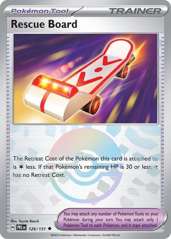 Rescue Board (Poke Ball Pattern) - Holofoil 126/131 Prismatic Evolutions | Uncommon Trainer Card