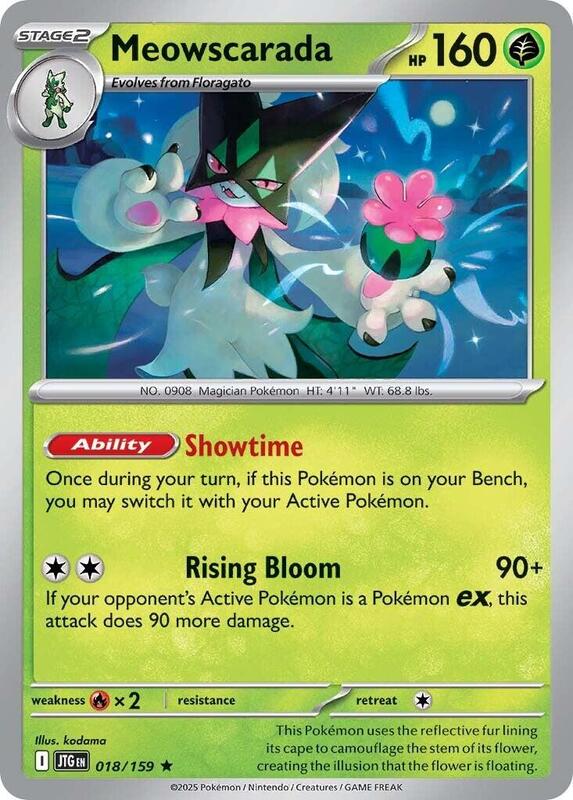 Meowscarada - Holofoil 018/159 Journey Together | Rare Pokemon Card