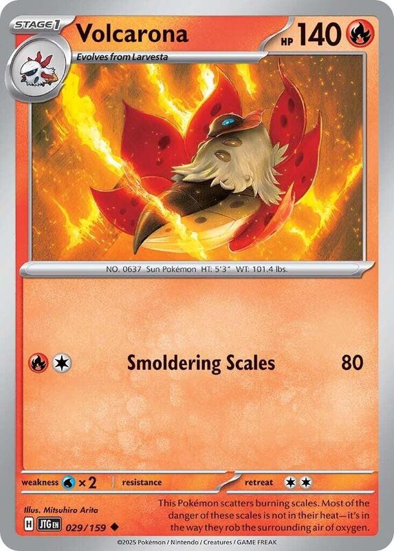Volcarona - Reverse Holofoil 029/159 Journey Together | Uncommon Pokemon Card