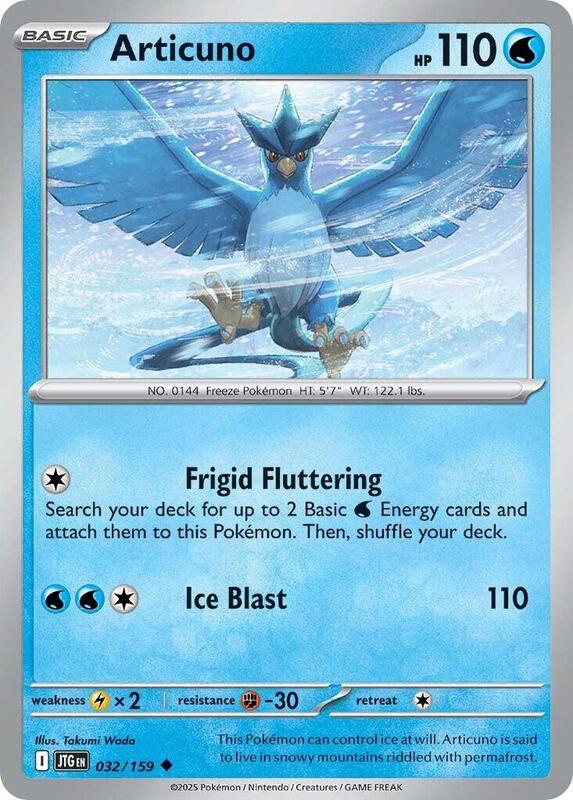 Articuno - 032/159 - Reverse Holofoil 032/159 Journey Together | Uncommon Pokemon Card