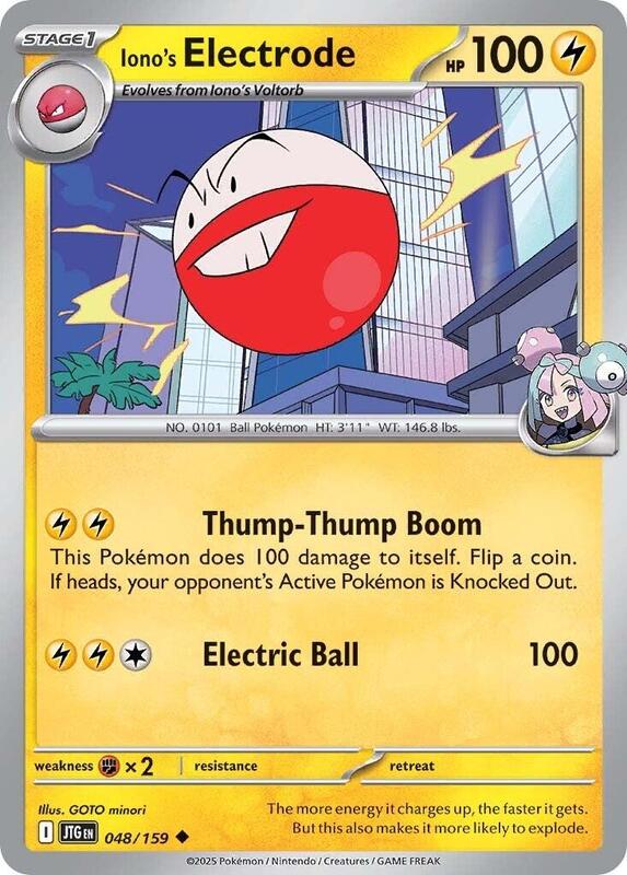 Iono's Electrode - Normal 048/159 Journey Together | Uncommon Pokemon Card