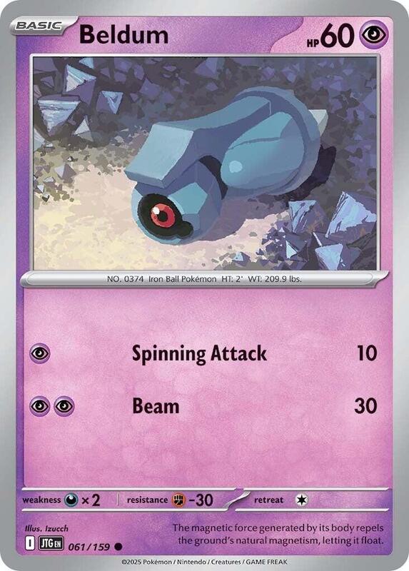 Beldum - Reverse Holofoil 061/159 Journey Together | Common Pokemon Card