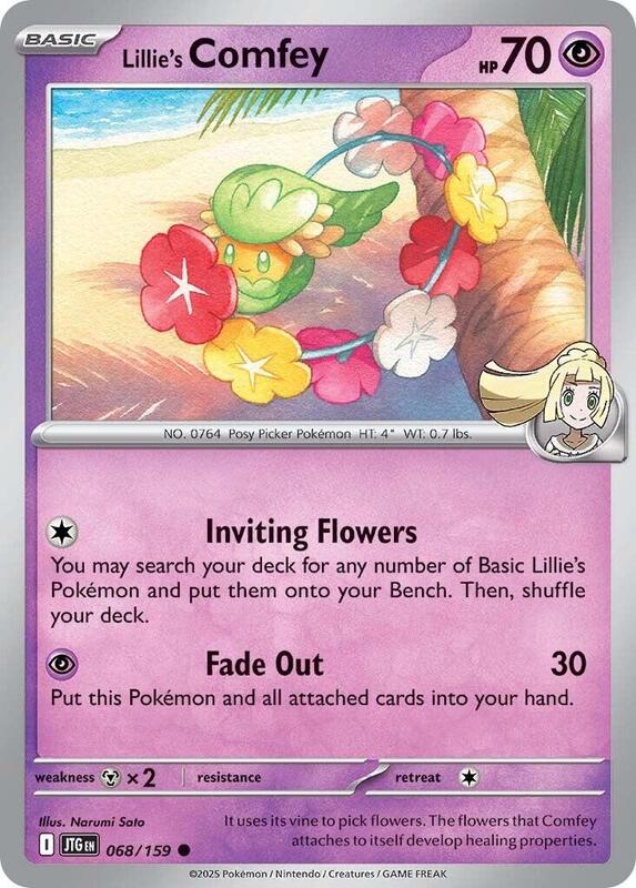 Lillie's Comfey - Normal 068/159 Journey Together | Common Pokemon Card