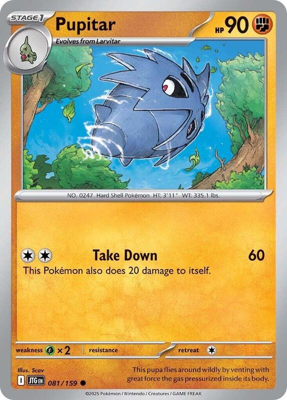 Pupitar - Normal 081/159 Journey Together | Common Pokemon Card
