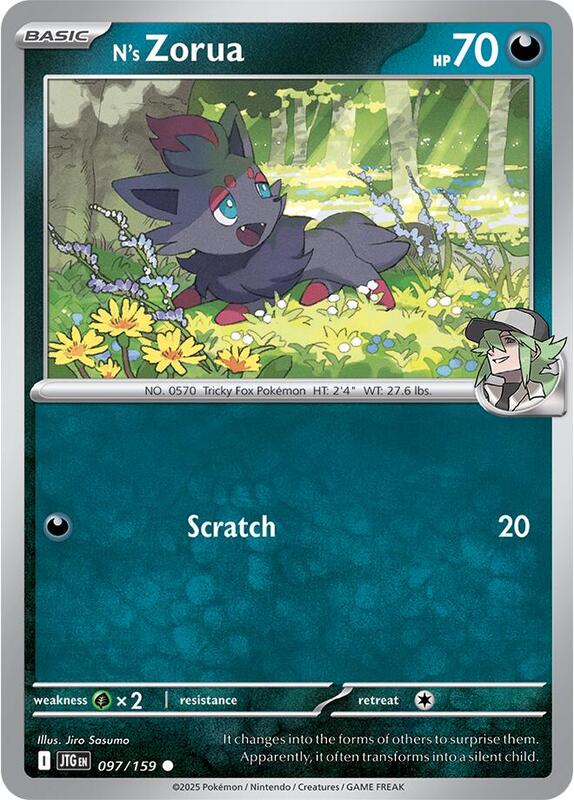 N's Zorua - Reverse Holofoil 097/159 Journey Together | Common Pokemon Card