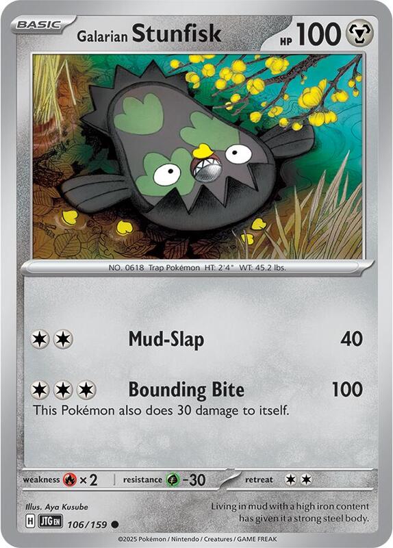 Galarian Stunfisk - Normal 106/159 Journey Together | Common Pokemon Card