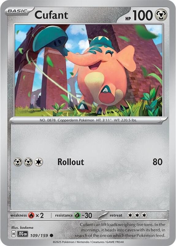 Cufant - Reverse Holofoil 109/159 Journey Together | Common Pokemon Card