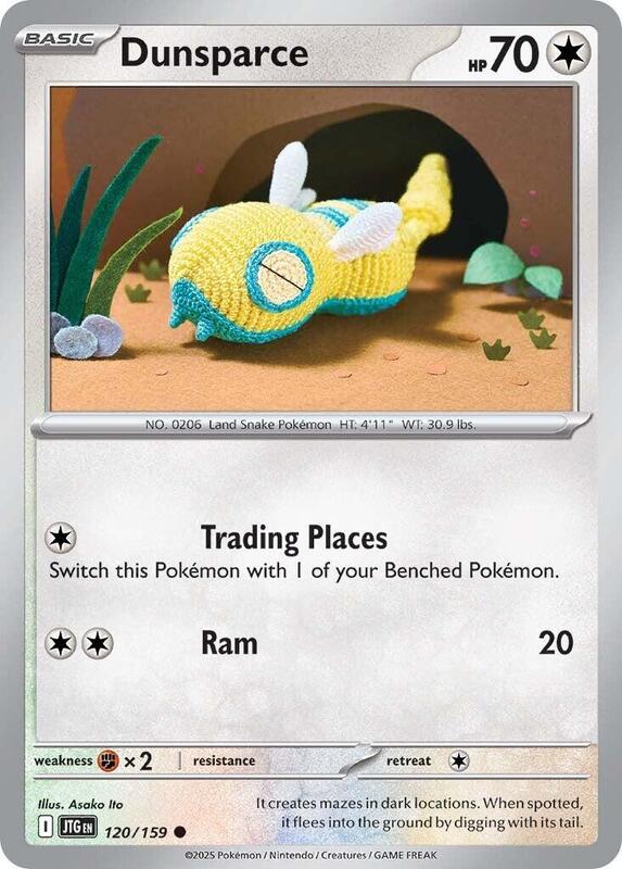 Dunsparce - Reverse Holofoil 120/159 Journey Together | Common Pokemon Card