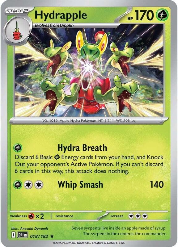 Hydrapple - 018/182 - Reverse Holofoil 018/182 Destined Rivals | Rare Pokemon Card