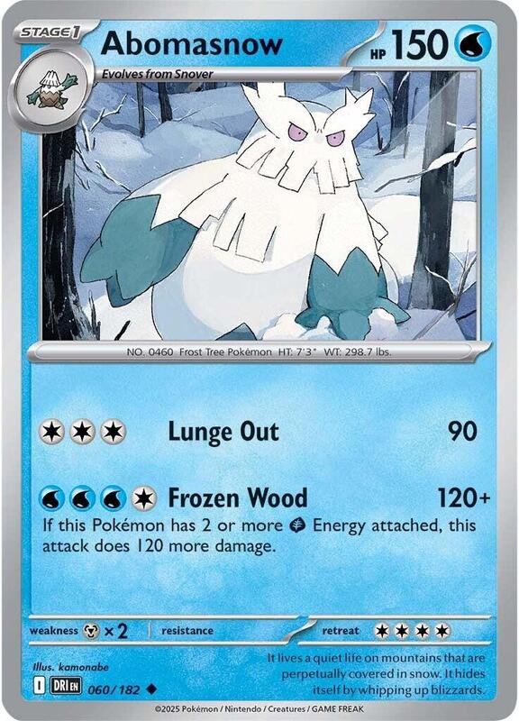 Abomasnow - Normal 060/182 Destined Rivals | Uncommon Pokemon Card