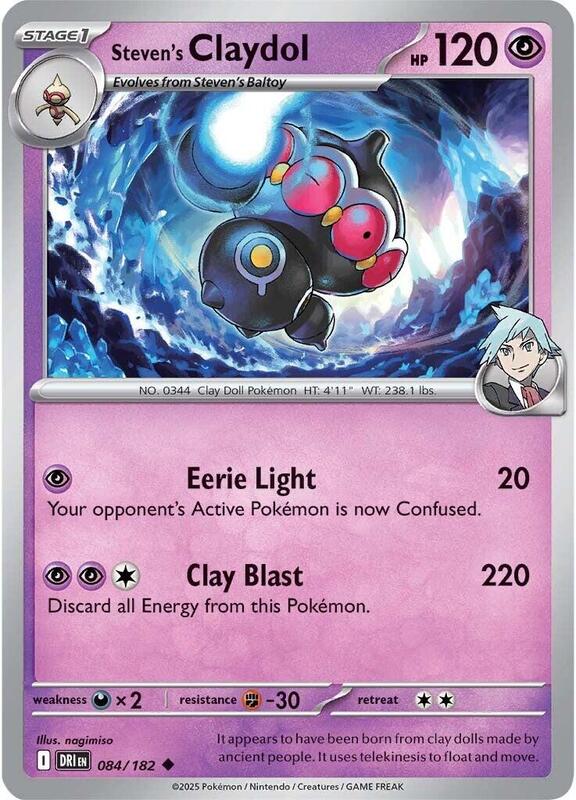 Steven's Claydol - Normal 084/182 Destined Rivals | Uncommon Pokemon Card