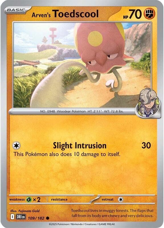 Arven's Toedscool - Normal 109/182 Destined Rivals | Common Pokemon Card
