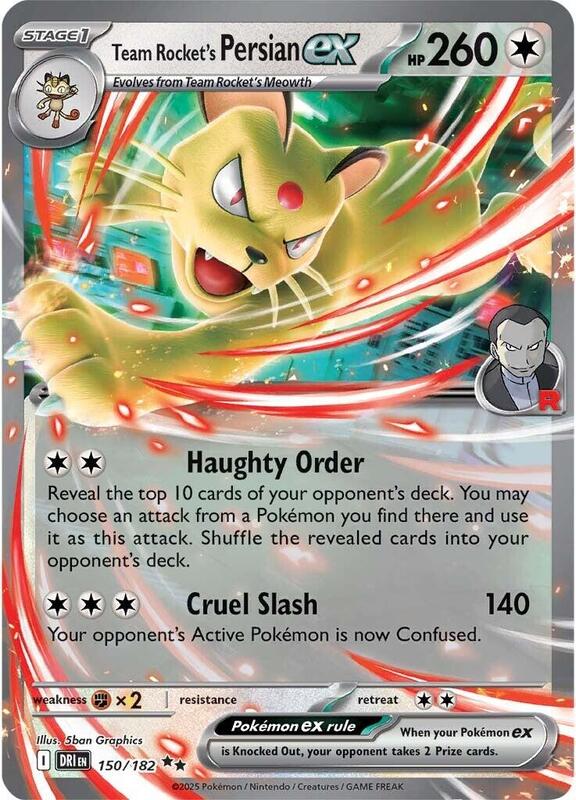 Team Rocket's Persian ex - 150/182 - Holofoil 150/182 Destined Rivals | Double Rare Pokemon Card