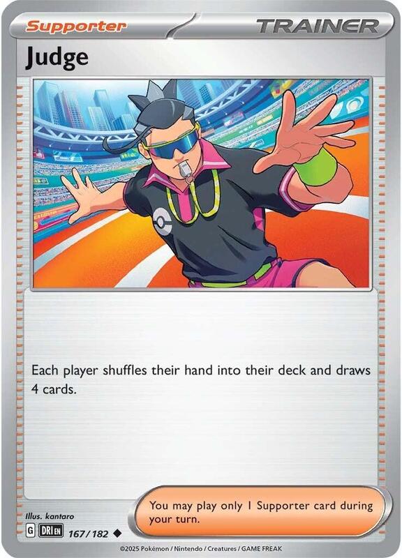 Judge - 167/182 - Reverse Holofoil 167/182 Destined Rivals | Uncommon Trainer Card