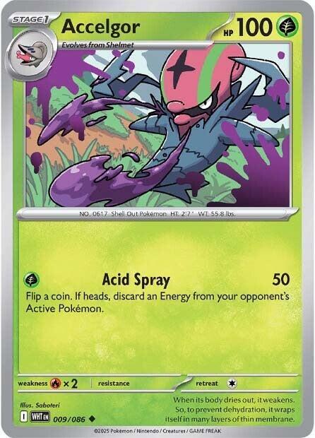 Accelgor - Normal 009/086 White Flare | Uncommon Pokemon Card