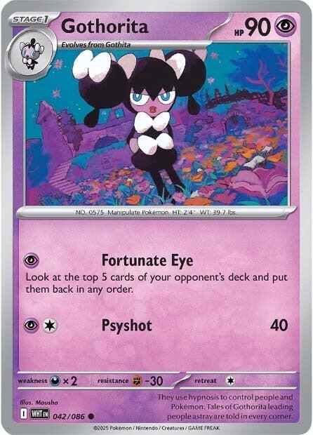 Gothorita - Reverse Holofoil 042/086 White Flare | Common Pokemon Card