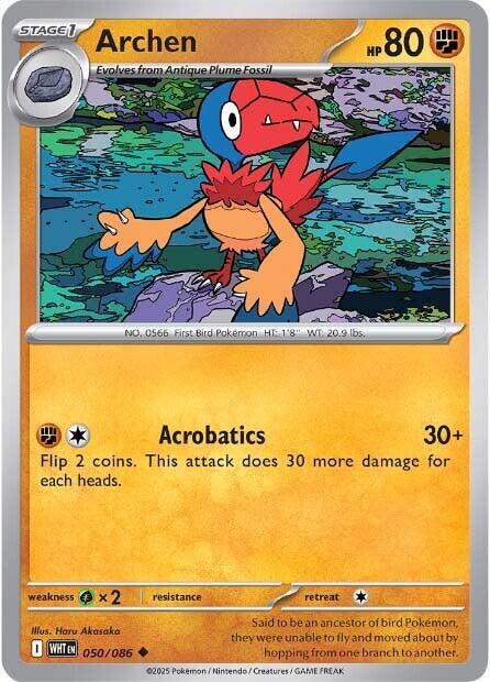 Archen - Reverse Holofoil 050/086 White Flare | Uncommon Pokemon Card