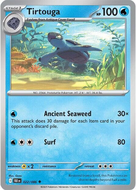Tirtouga - Reverse Holofoil 022/086 Black Bolt | Uncommon Pokemon Card