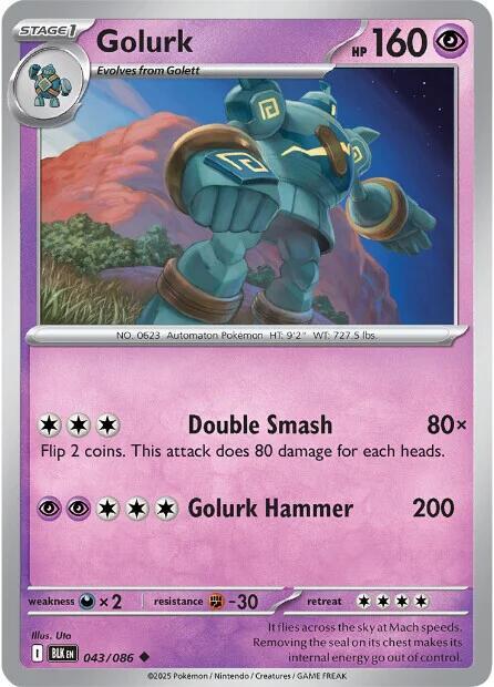 Golurk - Normal 043/086 Black Bolt | Uncommon Pokemon Card