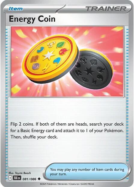 Energy Coin - Reverse Holofoil 081/086 Black Bolt | Uncommon Trainer Card