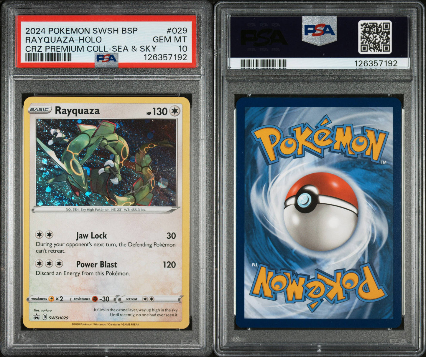 PSA 10 Rayquaza Holo #029 | Sword & Shield Black Star Promos