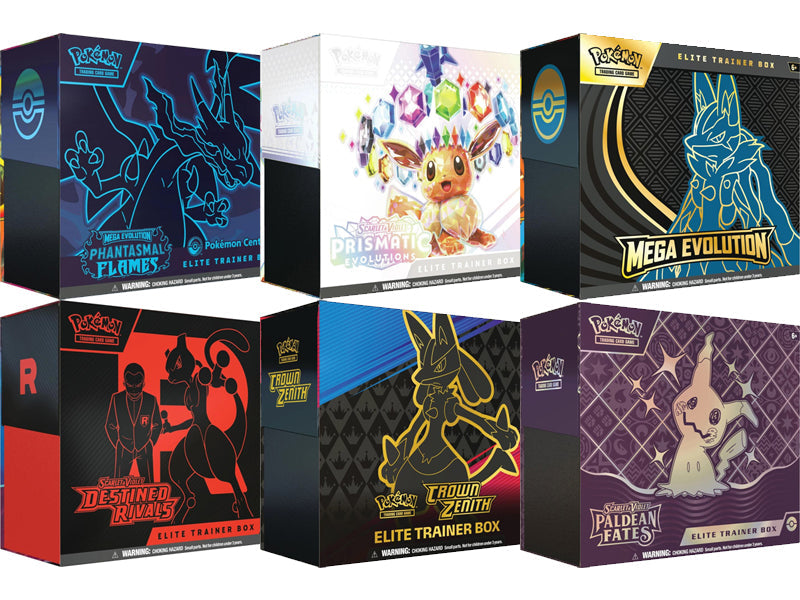 Pokemon TCG Elite Trainer Box | Scarlet & Violet, Sword & Shield, Mega Evolution - PokePursuitTCG