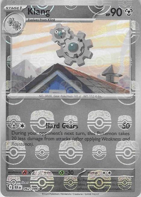 Klang (Master Ball Pattern) - Holofoil 062/086 Black Bolt | Common Pokemon Card