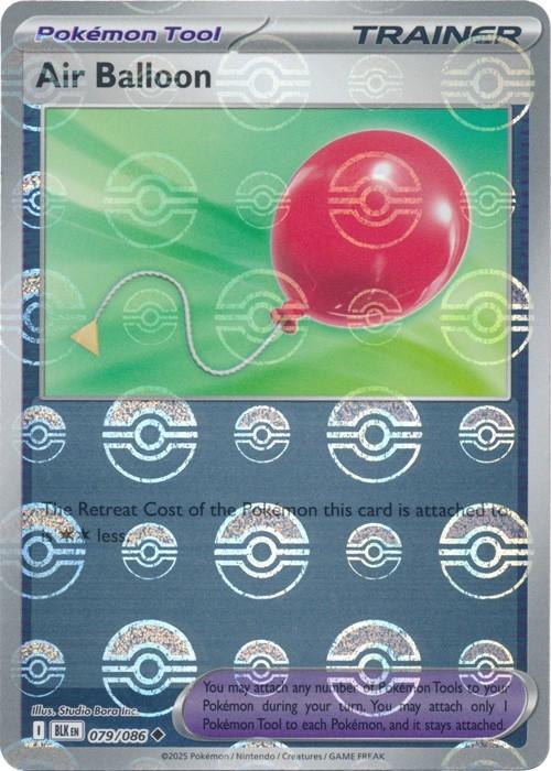 Air Balloon (Poke Ball Pattern) - Holofoil 079/086 Black Bolt | Uncommon Trainer Card
