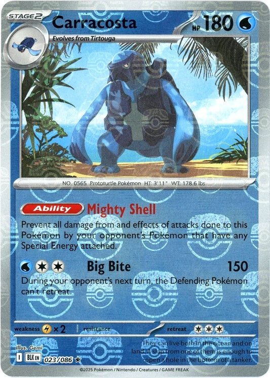 Carracosta (Master Ball Pattern) - Holofoil 023/086 Black Bolt | Rare Pokemon Card