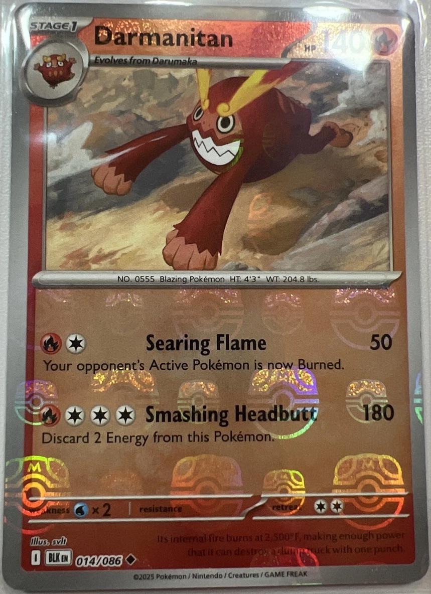 Darmanitan (Master Ball Pattern) - Holofoil 014/086 Black Bolt | Uncommon Pokemon Card