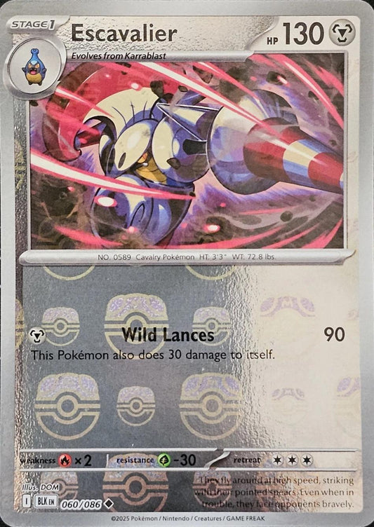 Escavalier (Master Ball Pattern) - Holofoil 060/086 Black Bolt | Common Pokemon Card