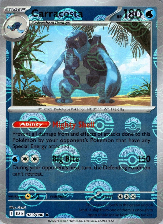 Carracosta (Poke Ball Pattern) - Holofoil 023/086 Black Bolt | Rare Pokemon Card