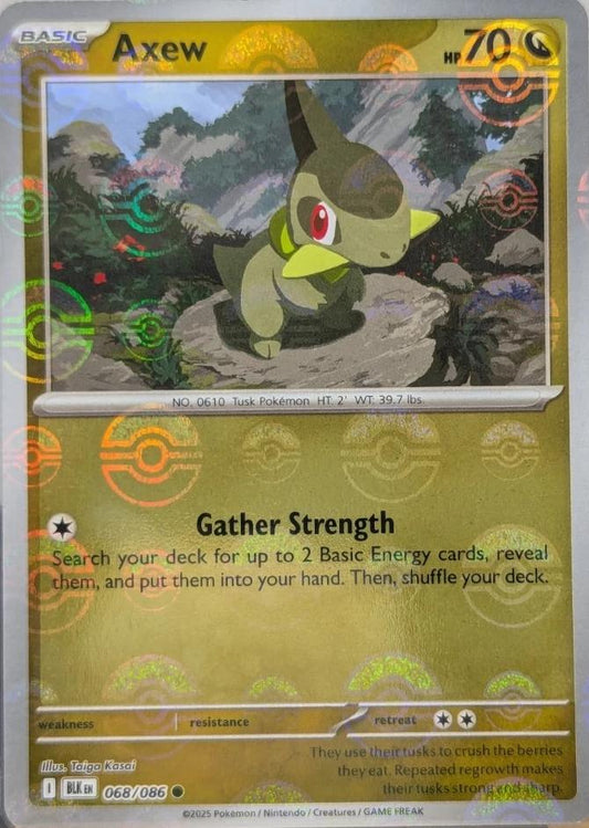 Axew (Poke Ball Pattern) - Holofoil 068/086 Black Bolt | Common Pokemon Card